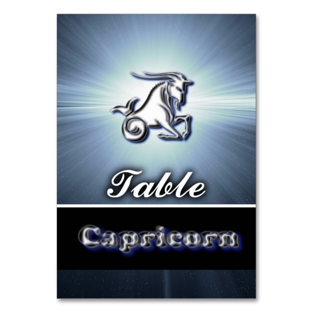 Tarjeta De Mesa Capricornio (Anverso)