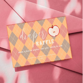 Tarjeta De Mesa Caramel Apple - Nene roja Diaper Raffle Insertar