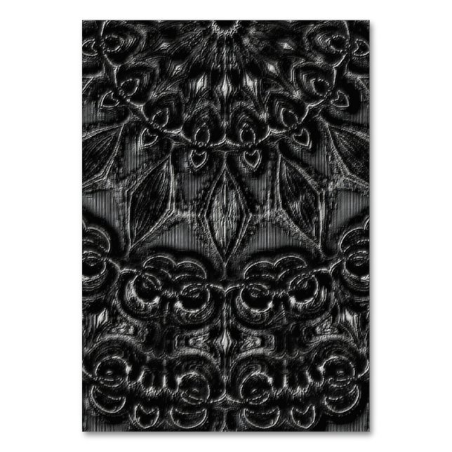 Tarjeta De Mesa Carbón Mandala (Anverso)