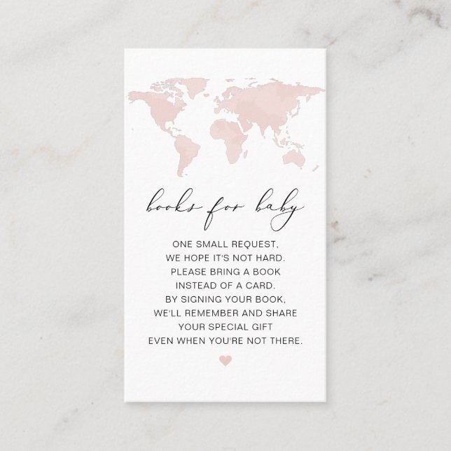 Tarjeta De Mesa CARMEN Mapa rosa de libros de aventuras para bebé (Anverso)