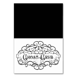 Tarjeta De Mesa Carpa de comida vintage elegante de Halloween Ghos