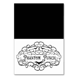 Tarjeta De Mesa Carpa de comida vintage Phantom Punch Halloween