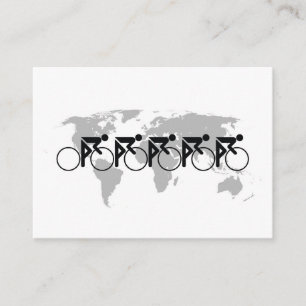 Tarjeta De Mesa Carrera De Bicicletas No 3 Black On White