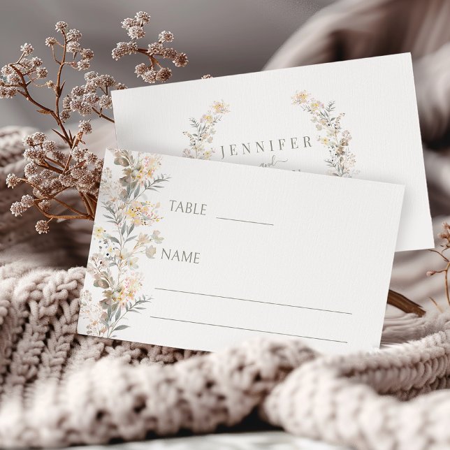 Tarjeta De Mesa Cartas clásicas de la casa de bodas botánicas flor (Subido por el creador)