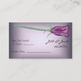 Tarjeta De Mesa Cartas de asiento de Rosas morados