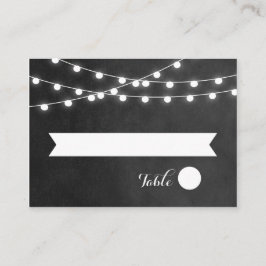 Tarjeta De Mesa Cartas de Escort Boda de las luces de cadena de ca