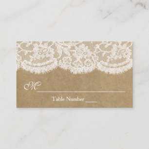 Tarjeta De Mesa Cartas de Escort de la colección de Bodas Kraft &