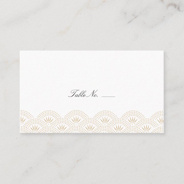 Tarjeta De Mesa Cartas de Escort para Huéspedes Deco Seigaiha (Anverso)