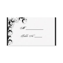 Cartas de la Casa de Boda Vintage Black White Fili