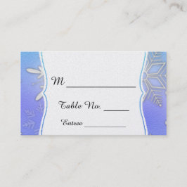Tarjeta De Mesa Cartas de la casa de bodas de invierno con soporte