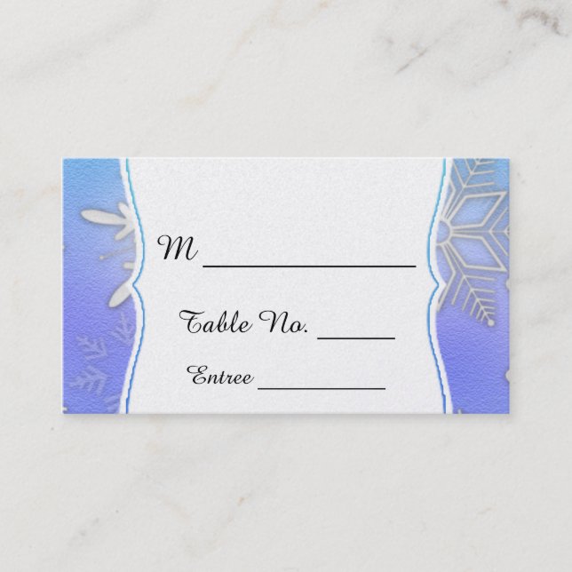 Tarjeta De Mesa Cartas de la casa de bodas de invierno con soporte (Anverso)