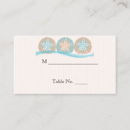 Tarjeta De Mesa Cartas de la casa de bodas de la playa de Peach Bl