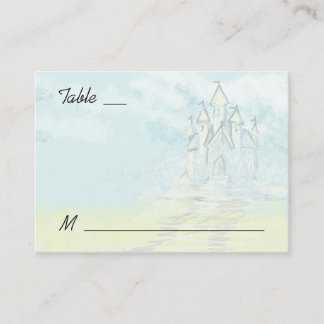 Tarjeta De Mesa Cartas de la casa de bodas del castillo de arena d