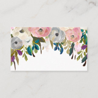 Tarjeta De Mesa Cartas de la Mesa del Boda Floral Blank Pintadas.