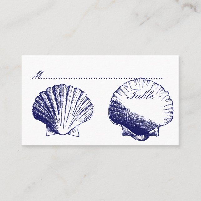 Tarjeta De Mesa Cartas de la recepción de bodas de las casetas azu (Anverso)