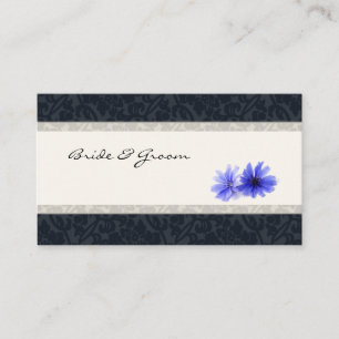 Tarjeta De Mesa Cartas de la zona de damasco floral de la Marina O