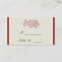 Tarjeta De Mesa Cartas de los lugares de boda vintage de filigrí r