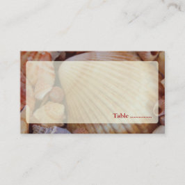 Tarjeta De Mesa Cartas de los lugares de conchas marinas multicolo