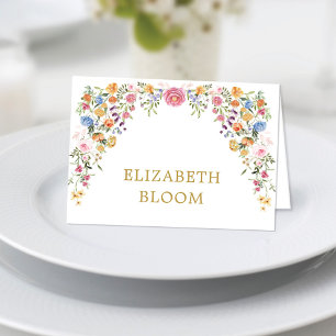 Tarjeta De Mesa Cartas de los lugares de descanso de la mesa de fl