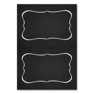 Tarjeta De Mesa Cartas de los lugares de personalizable Faux Chalk