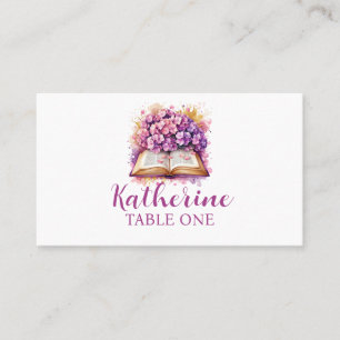 Tarjeta De Mesa Cartas de los lugares temáticos del Hydrangea Book
