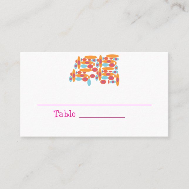 Tarjeta De Mesa Cartas de lugares Hip Bat Mitzvah (Anverso)