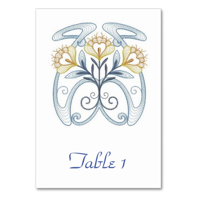 Tarjeta De Mesa Cartas de mesa de invitación: Art Nouveau (Anverso)