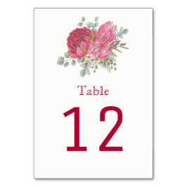 Tarjeta De Mesa Cartas de números de tabla de flores de proteja