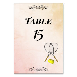 Tarjeta De Mesa Cartas de plaza de mesa de tenis