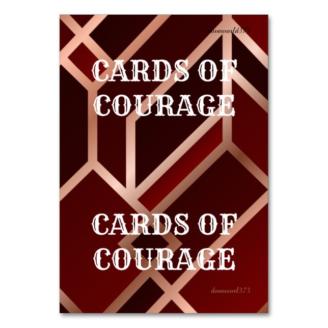 Tarjeta De Mesa Cartas de valor para el juego (Anverso)