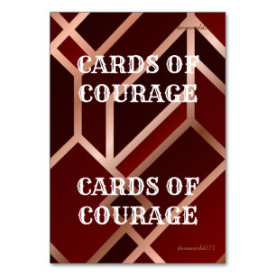 Tarjeta De Mesa Cartas de valor para el juego