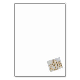 Tarjeta De Mesa Cartas monogramadas para el picnic Diner en Blanc