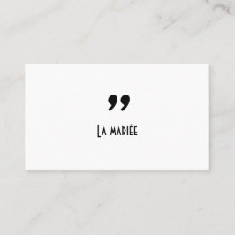 Tarjeta De Mesa Carte de placement Apostrophe
