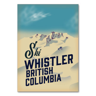 Tarjeta De Mesa Cartel de esquí de Whistler, Vancouver, Columbia B