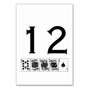 Tarjeta De Mesa Casino Night Poker Royal Straight Flush Spades