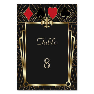 Tarjeta De Mesa Casino Royale Poker 40º Fiesta de cumpleaños