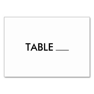 Tarjeta De Mesa Celda horizontal Número de tabla general
