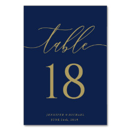 Tarjeta De Mesa Celebración de boda con asiento de firma dorado na