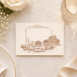 Tarjeta De Mesa Celebración en el Manor Personalizado