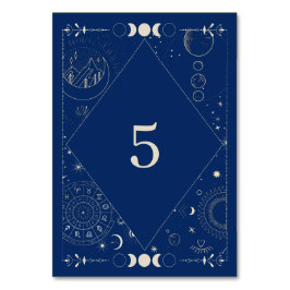 Tarjeta De Mesa Celestial sun moon cosmic ethereal wedding 