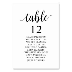 Tarjeta De Mesa Cena boda, carta de asientos para huéspedes modern
