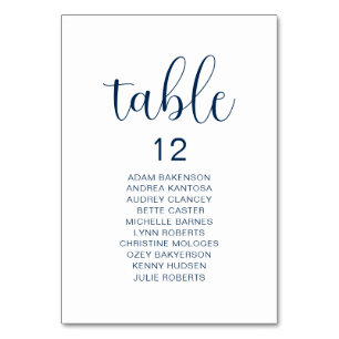 Tarjeta De Mesa Cena boda, carta de asientos para huéspedes modern