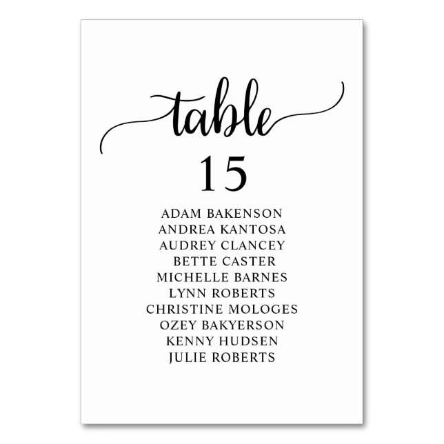 Tarjeta De Mesa Cena boda, Mesa Rústica De La Mesa (Anverso)