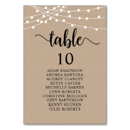 Tarjeta De Mesa Cena boda, Mesa Rústica De La Mesa