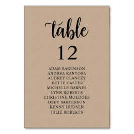 Tarjeta De Mesa Cena boda, Mesa Rústica De La Mesa