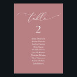 Tarjeta De Mesa Cena boda, moderna carta de asientos para invitado<br><div class="desc">Tarjeta de cartas de boda para la cena,  estilo rosa con polvorientas románticas de estilo moderno. Personalizar el texto y / o elimina y rellena con tu tema de color de fiesta de boda.</div>