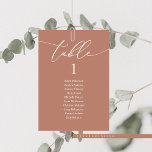 Tarjeta De Mesa Cena boda, moderna carta de asientos para invitado<br><div class="desc">Carta de cartas de boda para la cena,  caligrafía romántica moderna de terracota de color marrón. Personalizar el texto y / o elimina y rellena con el color coincidente de tu fiesta de boda.</div>