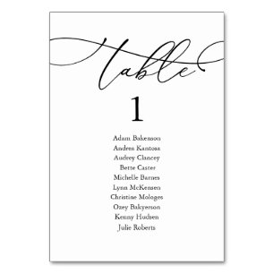 Tarjeta De Mesa Cena boda, tabla de asientos modernos para invitad