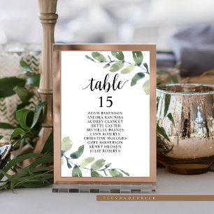 Tarjeta De Mesa Cena boda, tabla de asientos T para los huéspedes 