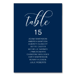 Tarjeta De Mesa Cena elegante de bodas, carta de asientos para inv